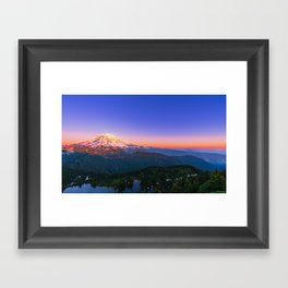 Mount Rainier at Sunset Framed Art Print