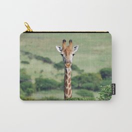 Giraffe Standing tall Carry-All Pouch | Tall, Giraffe, Trees, Tallest, Africa, Spots, Bushes, Safari, Color, Animal 