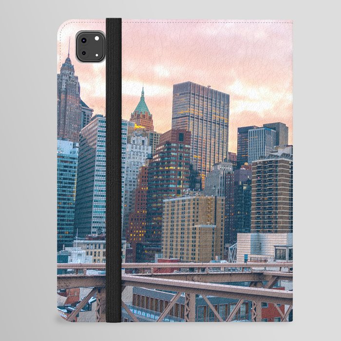 Brooklyn Bridge Sunset | New York City | Lower Manhattan Skyline iPad Folio Case