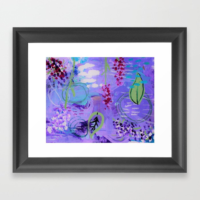 purple is the rain Framed Art Print