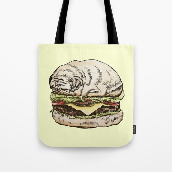 Pug Burger Tote Bag
