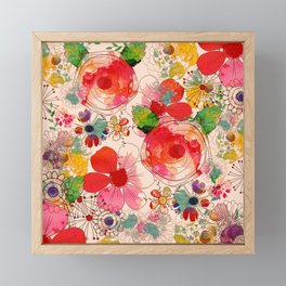 joyful floral decor Framed Mini Art Print