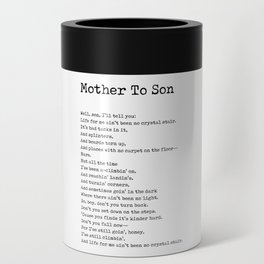 Mother To Son - Langston Hughes Poem - Literature - Typewriter Print Can Cooler