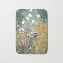Gustav Klimt Flower Garden Badematte | Nature, Painter, Flower, Flowers, Gustavklimt, Green, Art, Painting, Vintage, Garden 