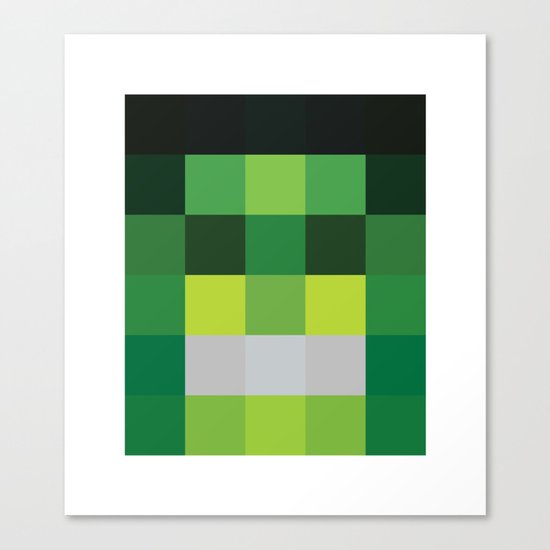hero pixel green black Canvas Print