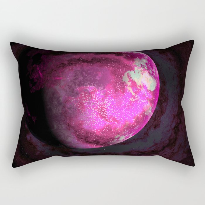 Pink Planet Rectangular Pillow