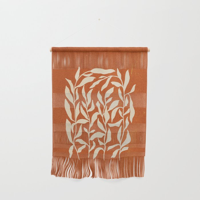 Cognac Leaves: Mid Century Terracotta Edition Wall Hanging