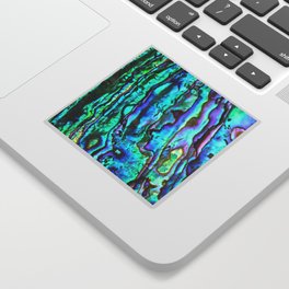 Glowing Aqua Abalone Shell Mother of Pearl Sticker