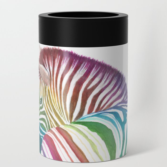 Rainbow Stripes Can Cooler