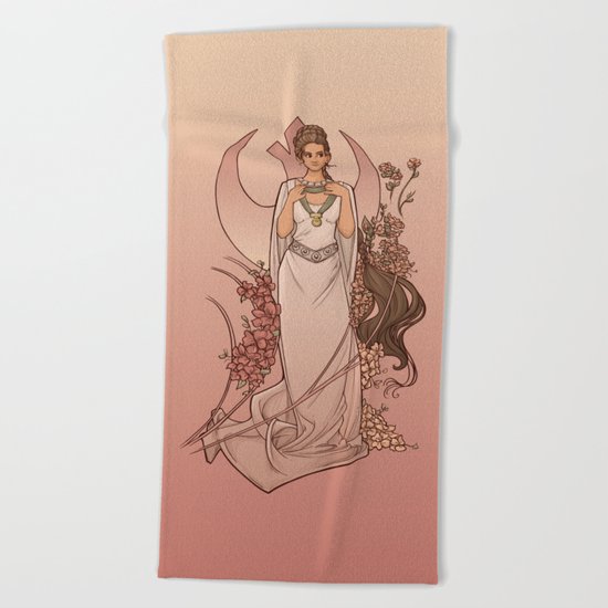 The Alderaan Rose Beach Towel