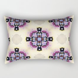 Medieval kaleidoscope purple crosses  Rectangular Pillow