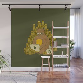 Bitcoin Miner T-shirt Bear Wall Mural