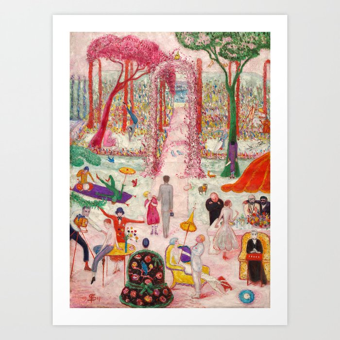  Sunday Afternoon in the Country, 1917 by Florine Stettheimer Art Print