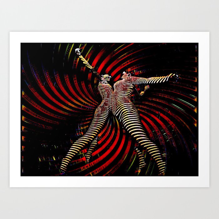 0725 Pdj Nis Sisters Power Bump Color Abstract Art Zebra Stripe