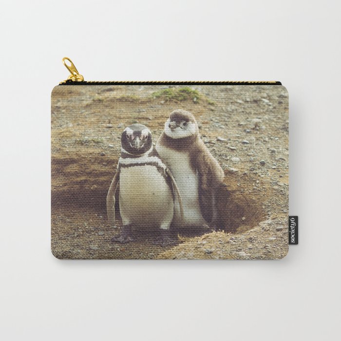 Penguin with chick Carry-All Pouch