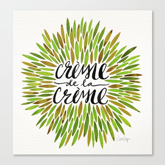 Crème de la Crème – Olive Palette Canvas Print