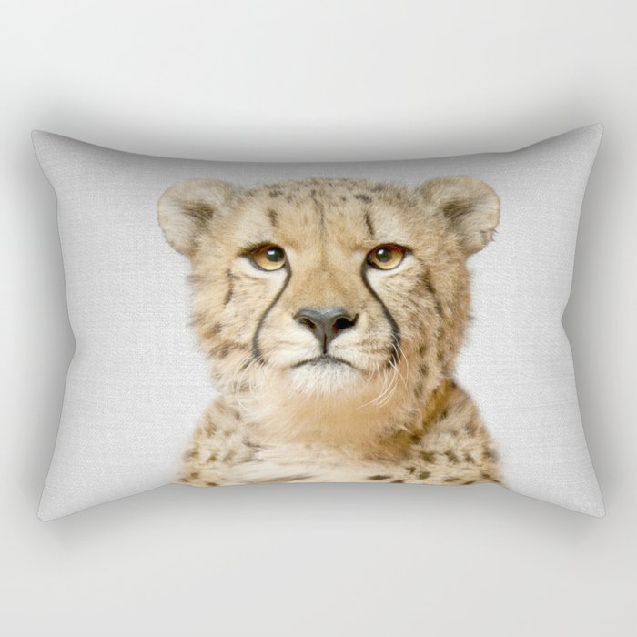 Cheetah - Colorful Rectangular Pillow