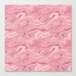 Glam Pink Agate Swirl Texture Canvas Print