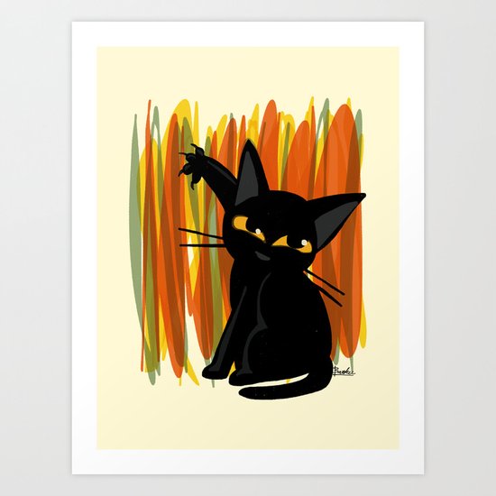 Cat artist Art Print