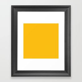 BOLD YELLOW SOLID COLOR Framed Art Print