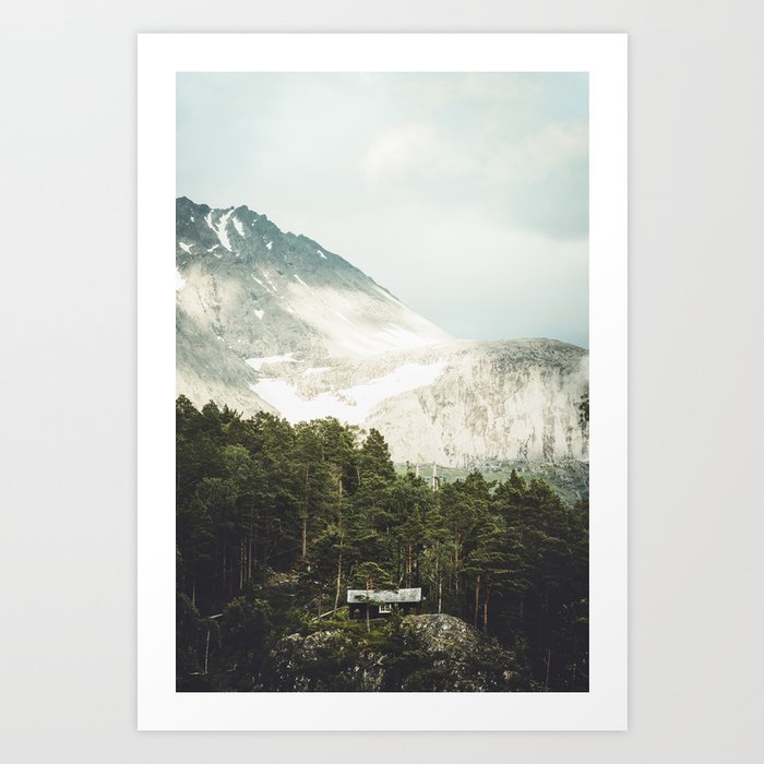 The cabin in the mountains Art Print