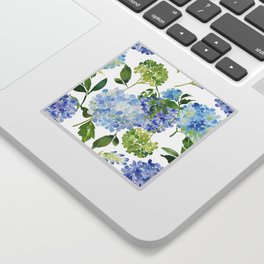 Blue Hydrangea Flowers Sticker