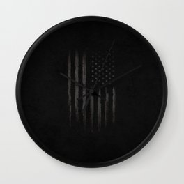 Black American flag Wall Clock | Patriotic, Usa, Grunge, People, Political, War, Soldier, Graphicdesign, American, Independence 