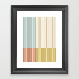 Color Block Line Abstract IX Framed Art Print