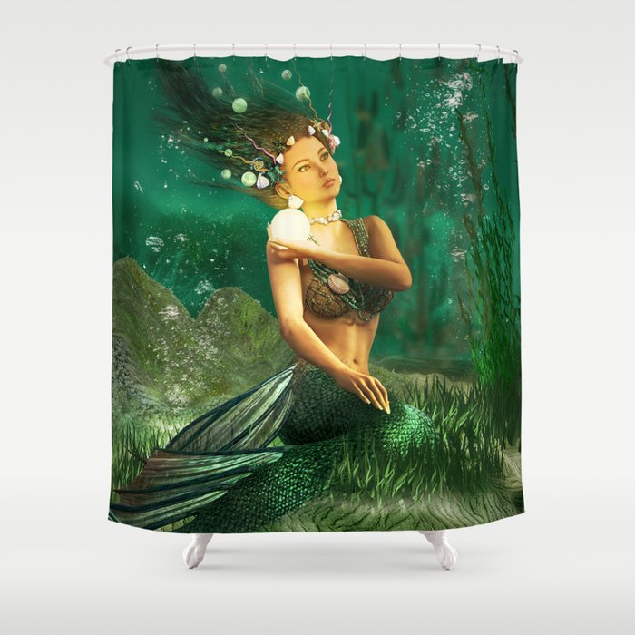 Deep Sea Pearl Shower Curtain