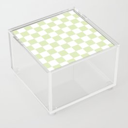 Light Green Checkerboard Pattern Palm Beach Preppy Acrylic Box