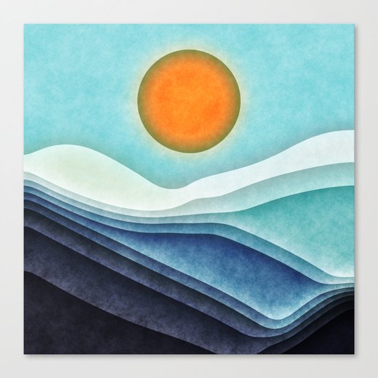 Sunshine Over Blue Mountains Canvas Print