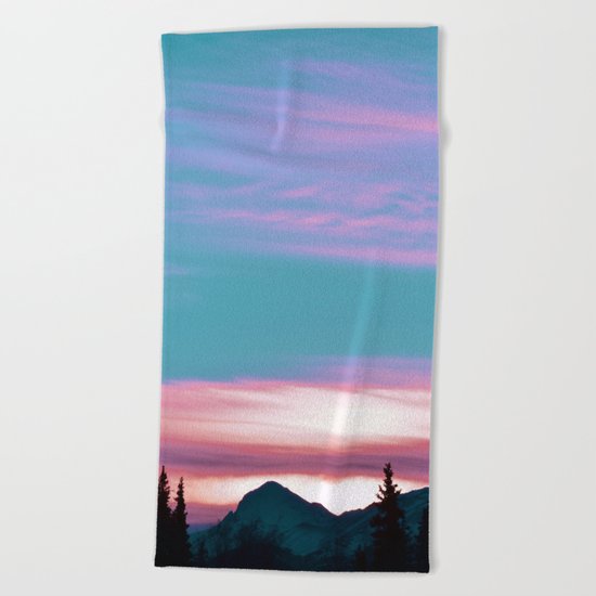 Alaskan Pastel Vibes Beach Towel