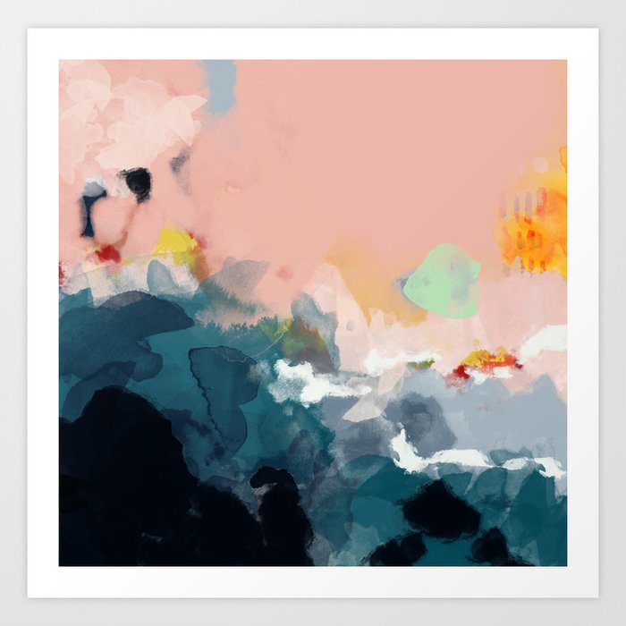 la mer Kunstdrucke | Gemälde, Aquarell, Oil, Digital, Meer, Ozean, Strand, Summer, Wall-art, Mixed-media