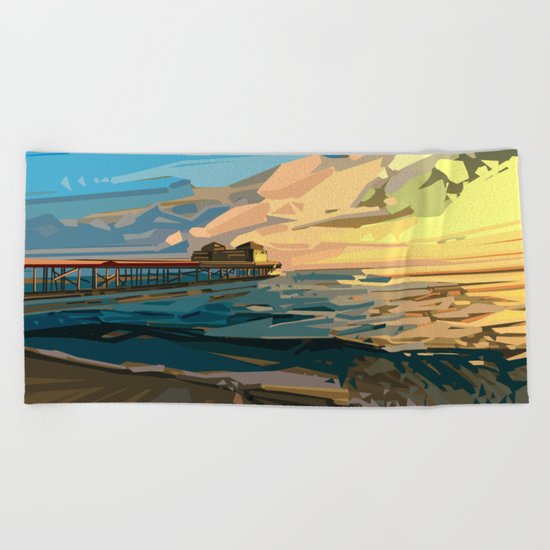 summer beach 1 Beach Towel