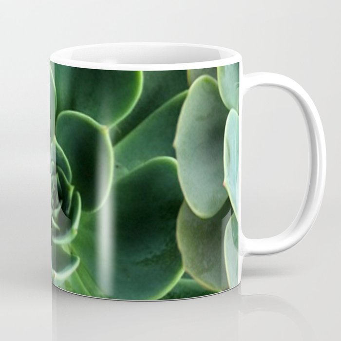 JADE GREEN SUCCULENT ROSETTES DESIGN Coffee Mug