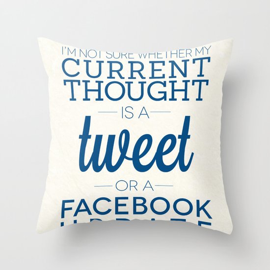 Social Media Throw Pillow