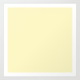 Butter Yellow Solid Color Art Print