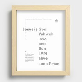 Trinity Poster Series: Jesus (2 of 3) [White] Recessed Framed Print