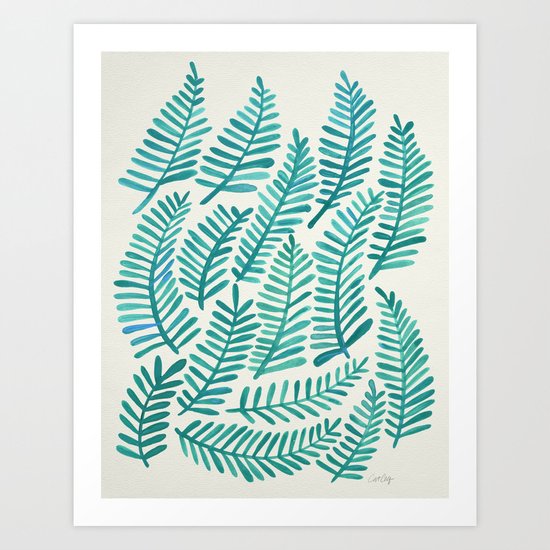 Green Fronds Art Print