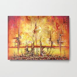 Sun Shine in my Mind surreal African painting Metal Print