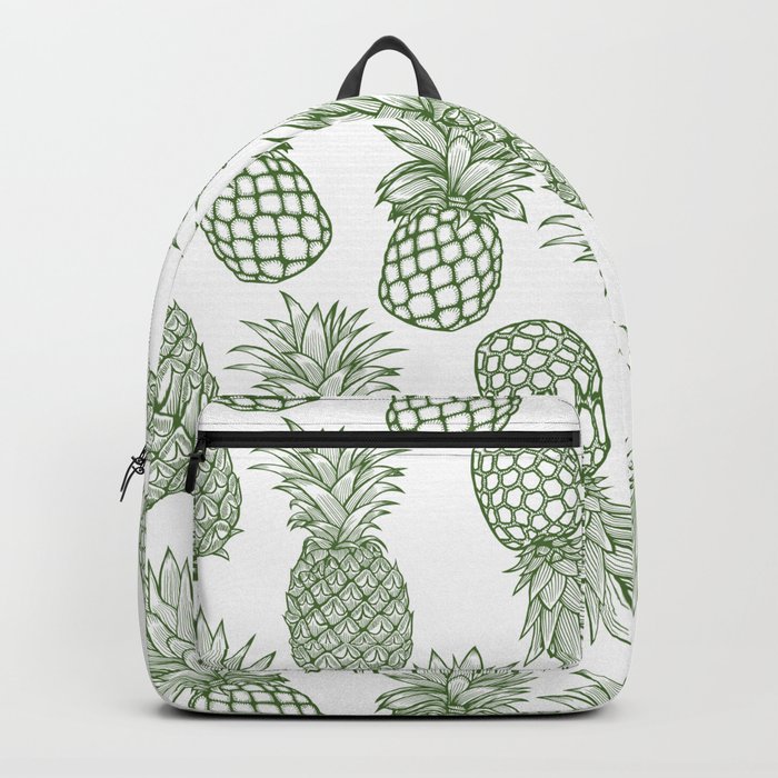 Fresh Pineapples White & Green Backpack