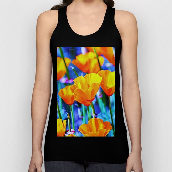 The Poppy Field. © J. Montague. Unisex Tank Top