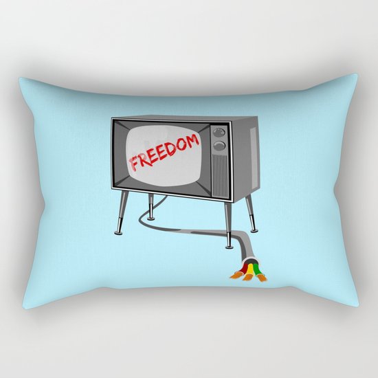 Freedom Television Rectangular Pillow