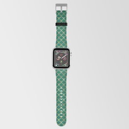 Gold Green Scales Pattern Apple Watch Band