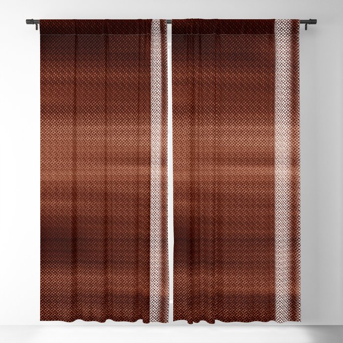 Double Lines (Rust) Blackout Curtain