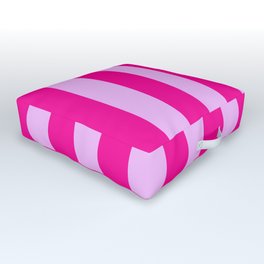 Pink Magenta Stripes Pattern Outdoor Floor Cushion