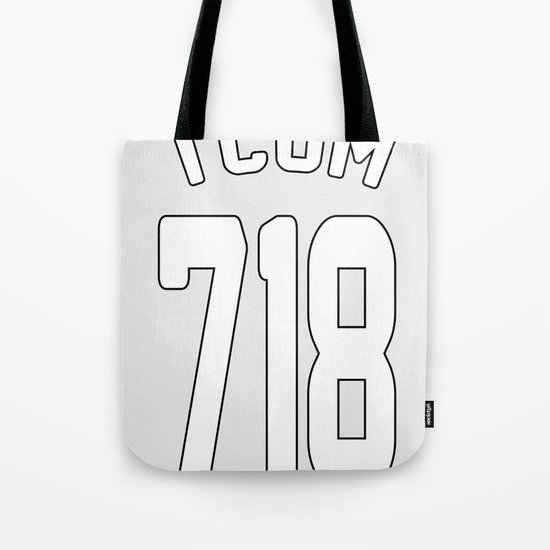 TCOM 718 AREA CODE JERSEY Tote Bag