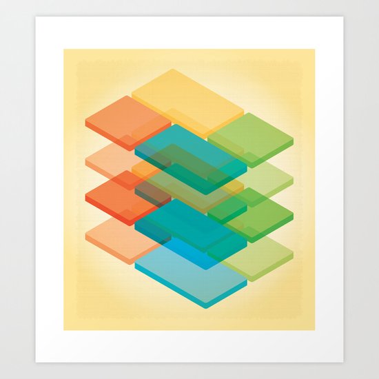 Color Cubes 2 Art Print