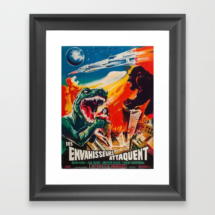 King Kong Movie Poster, Vintage King Kong Poster Framed Art Print