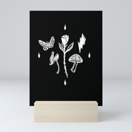 Icon Flora Black and White Mini Art Print